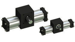 Single rack stepping actuators